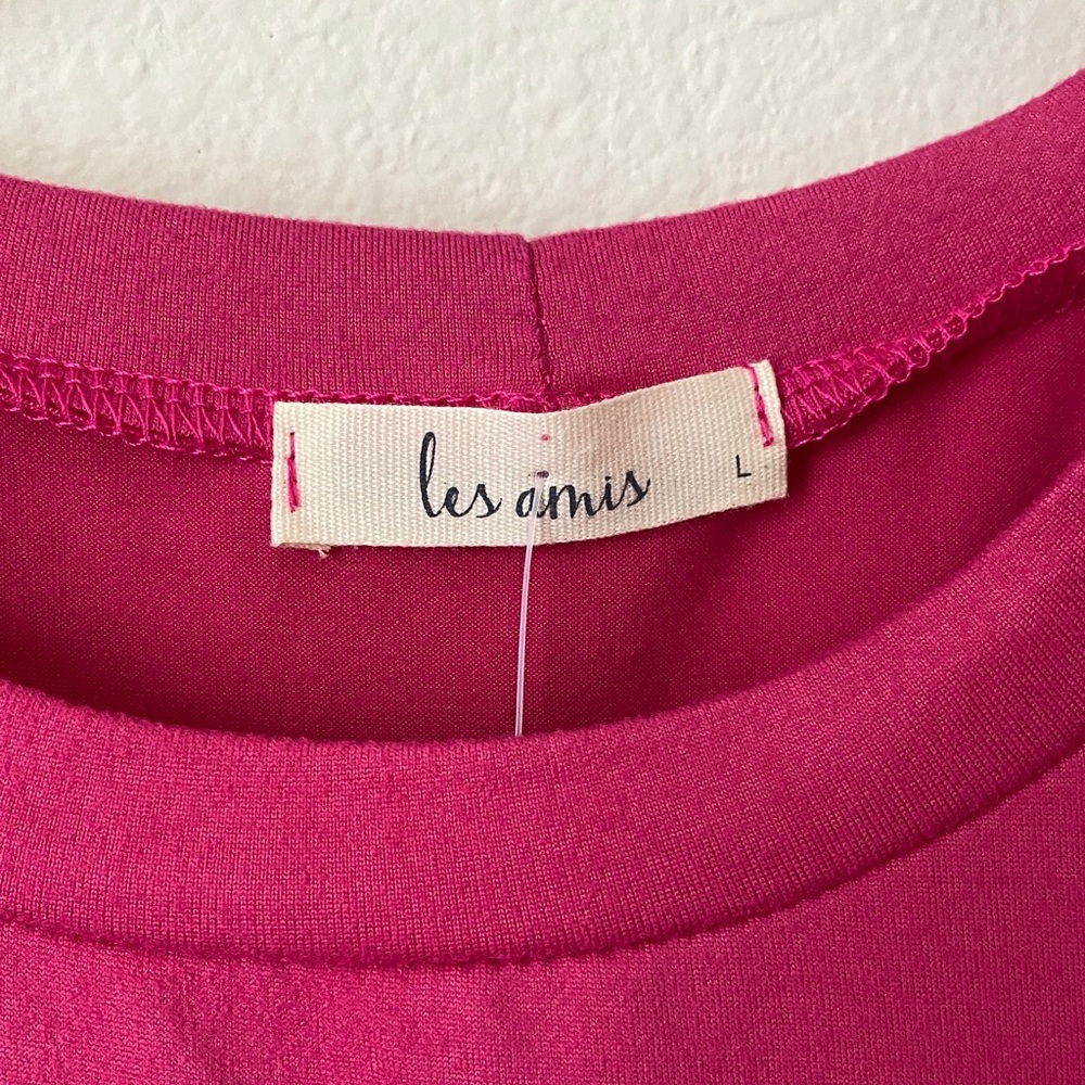 Fuchsia Ruffle Sleeve Tee - Picture 2 of 6